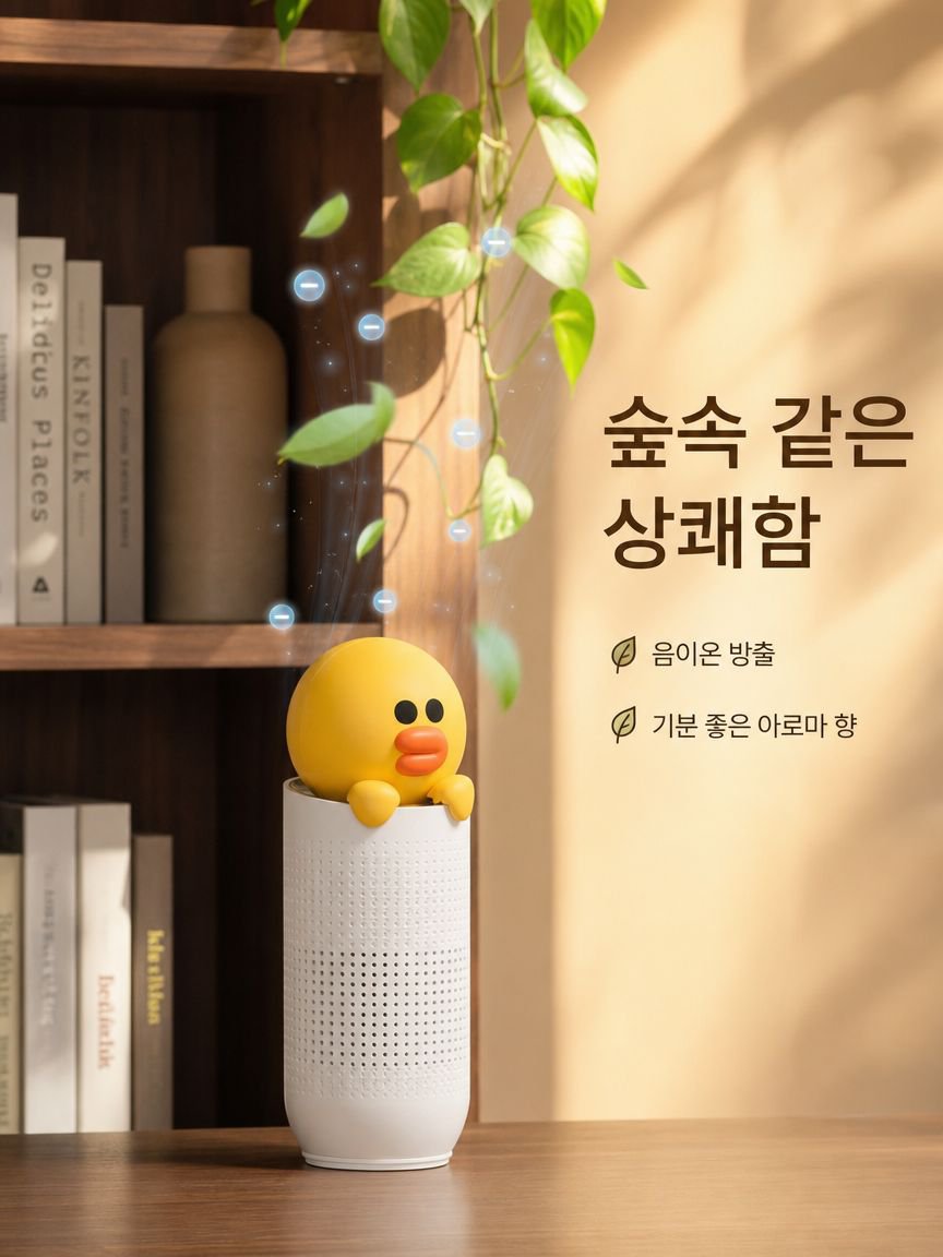 실내 포름알데히드 제거 음이온 공기정화기