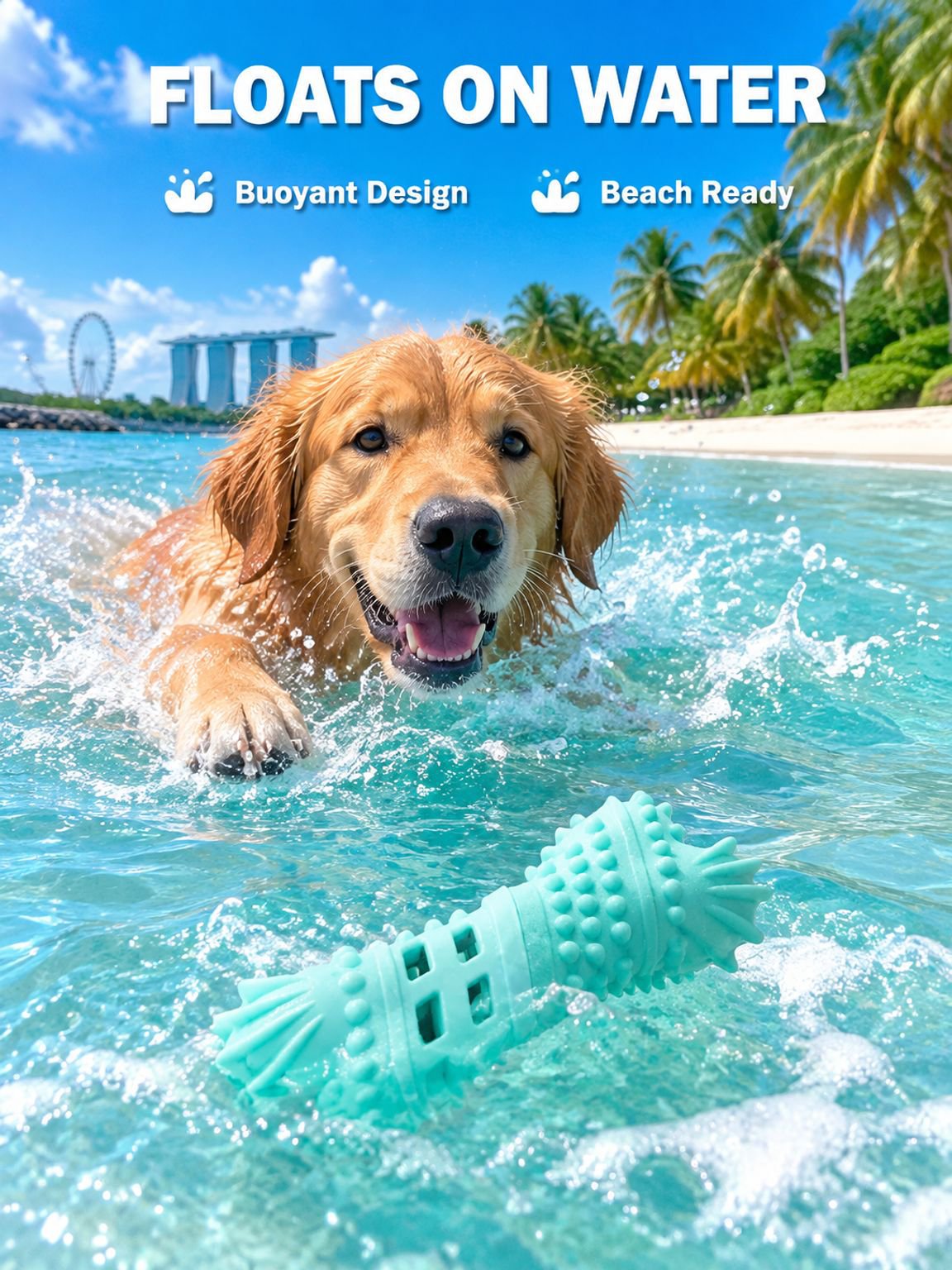 Dog floating training teething toy