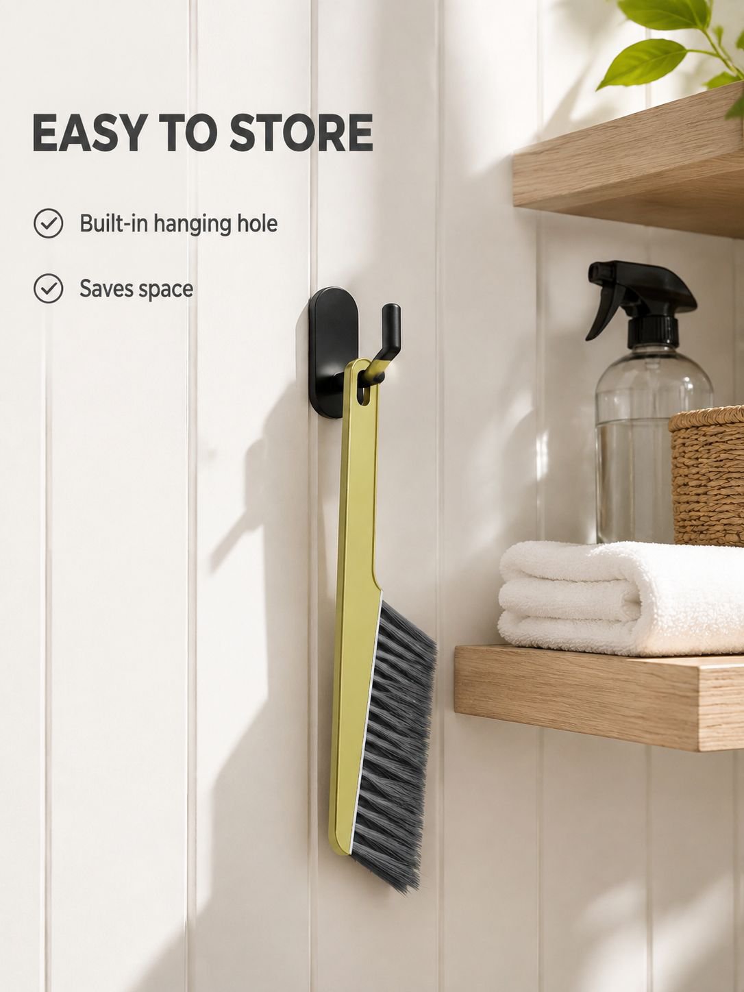 Multi functional perforated dust removal brush