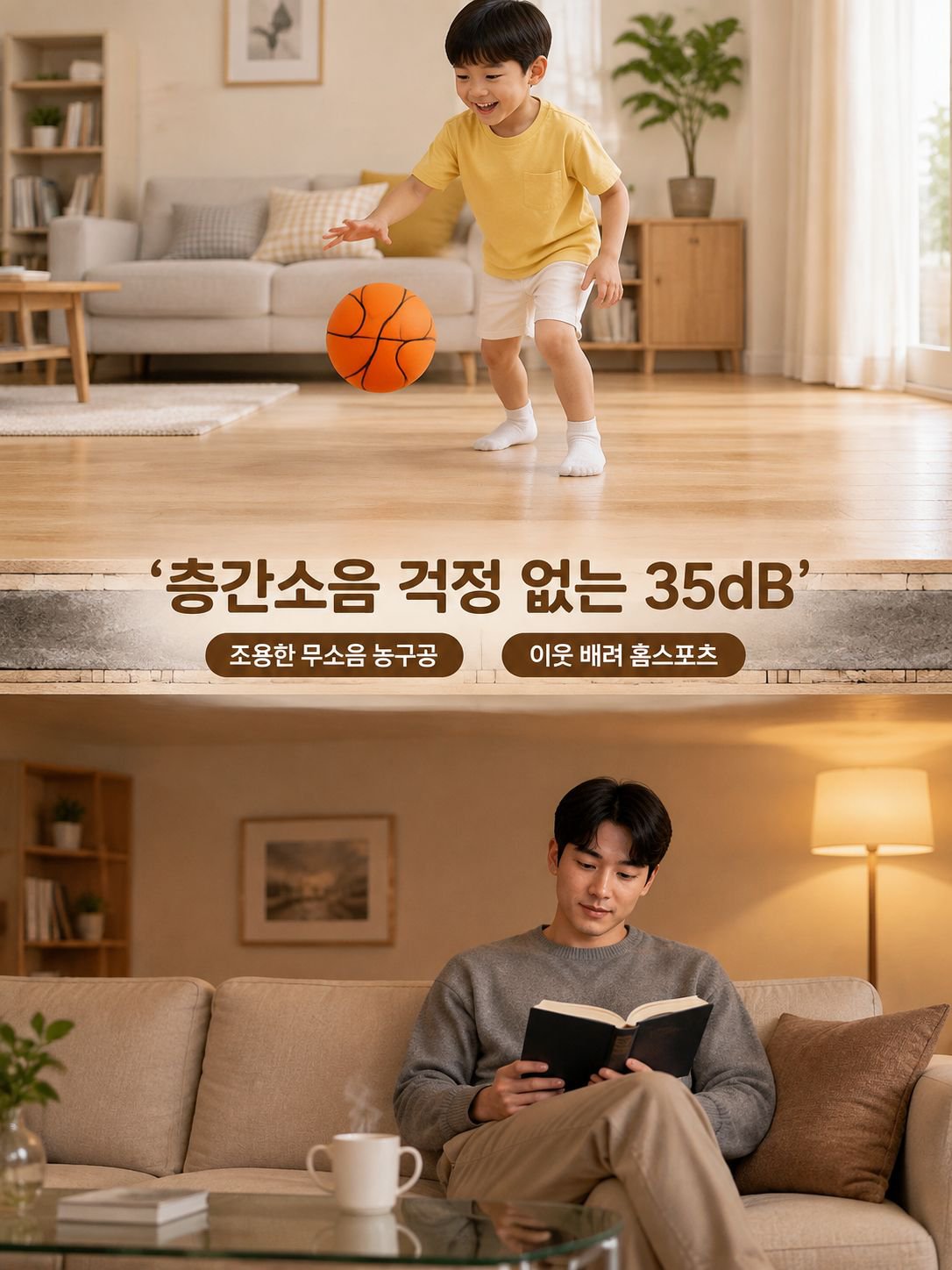 [실내외 모두 플레이 가능] 무소음 스포츠 헬스 농구