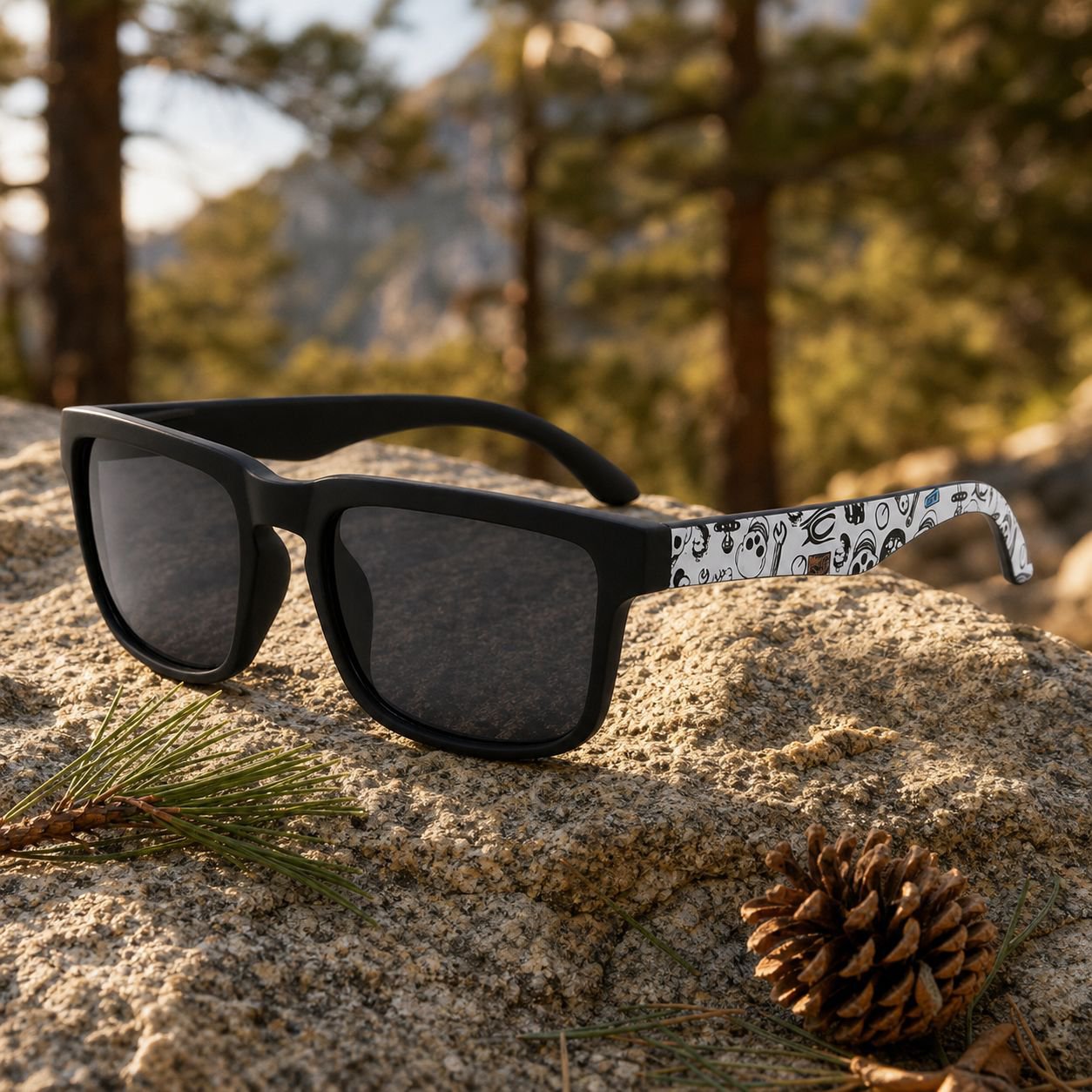 Gafas de montura cuadrada para deportes al aire libre, ciclismo, pesca y uso diario