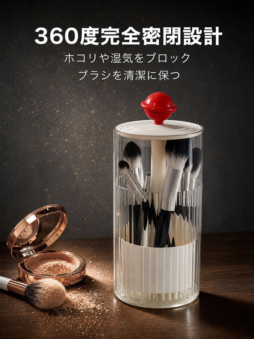 自動昇降メイクブラシ収納ケース