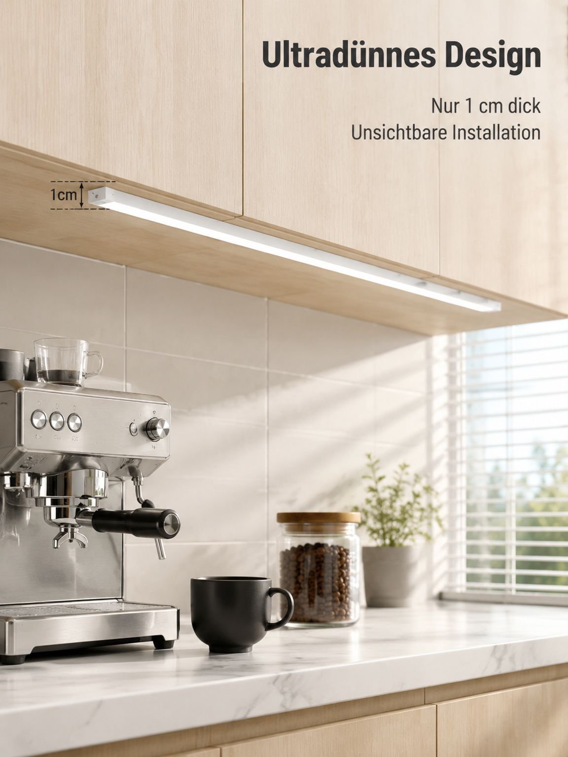 Kabellose LED-Leuchte mit Magnetstreifen für einfache Montage