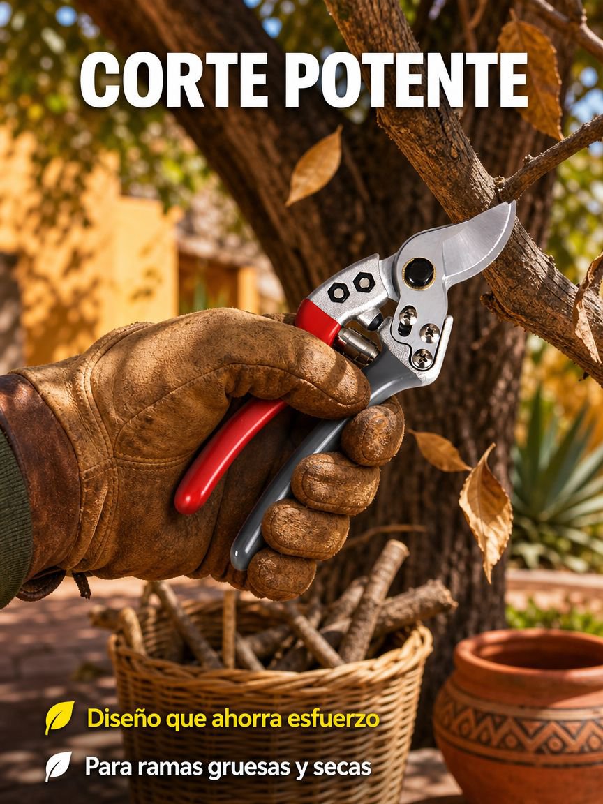 Tijeras multifuncionales de jardinería, ideales para podar ramas en el jardín
