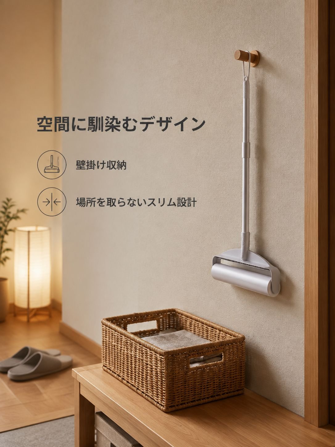 ロングシャンク伸縮粘毛器