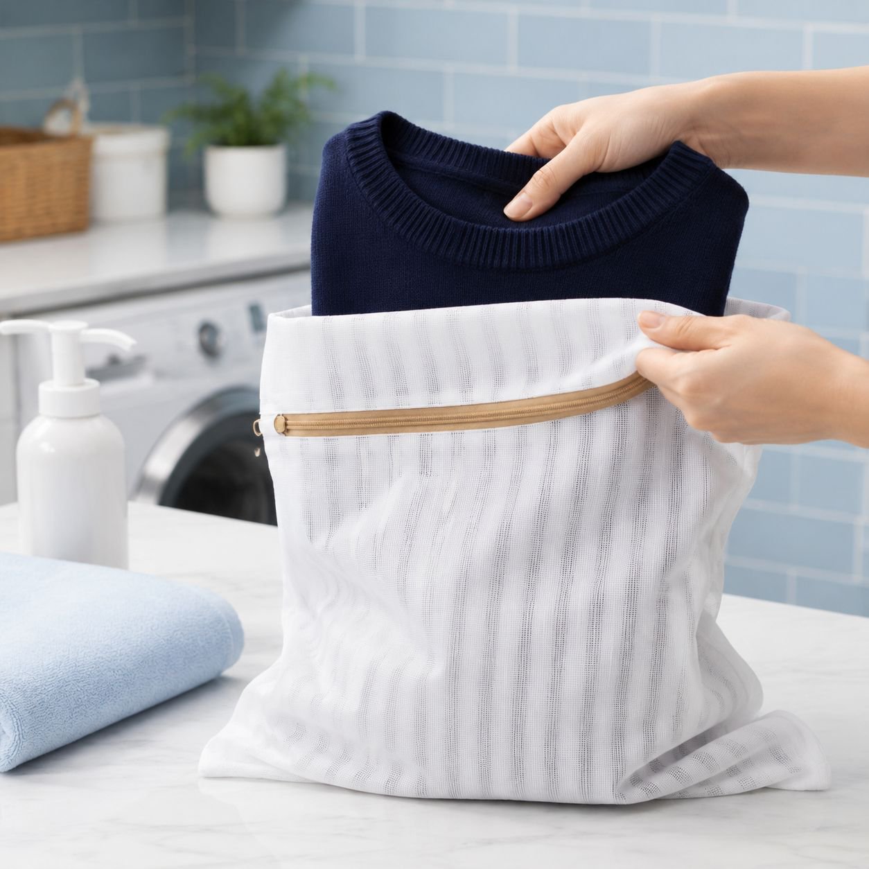 Durable laundry filter bag for repeated use