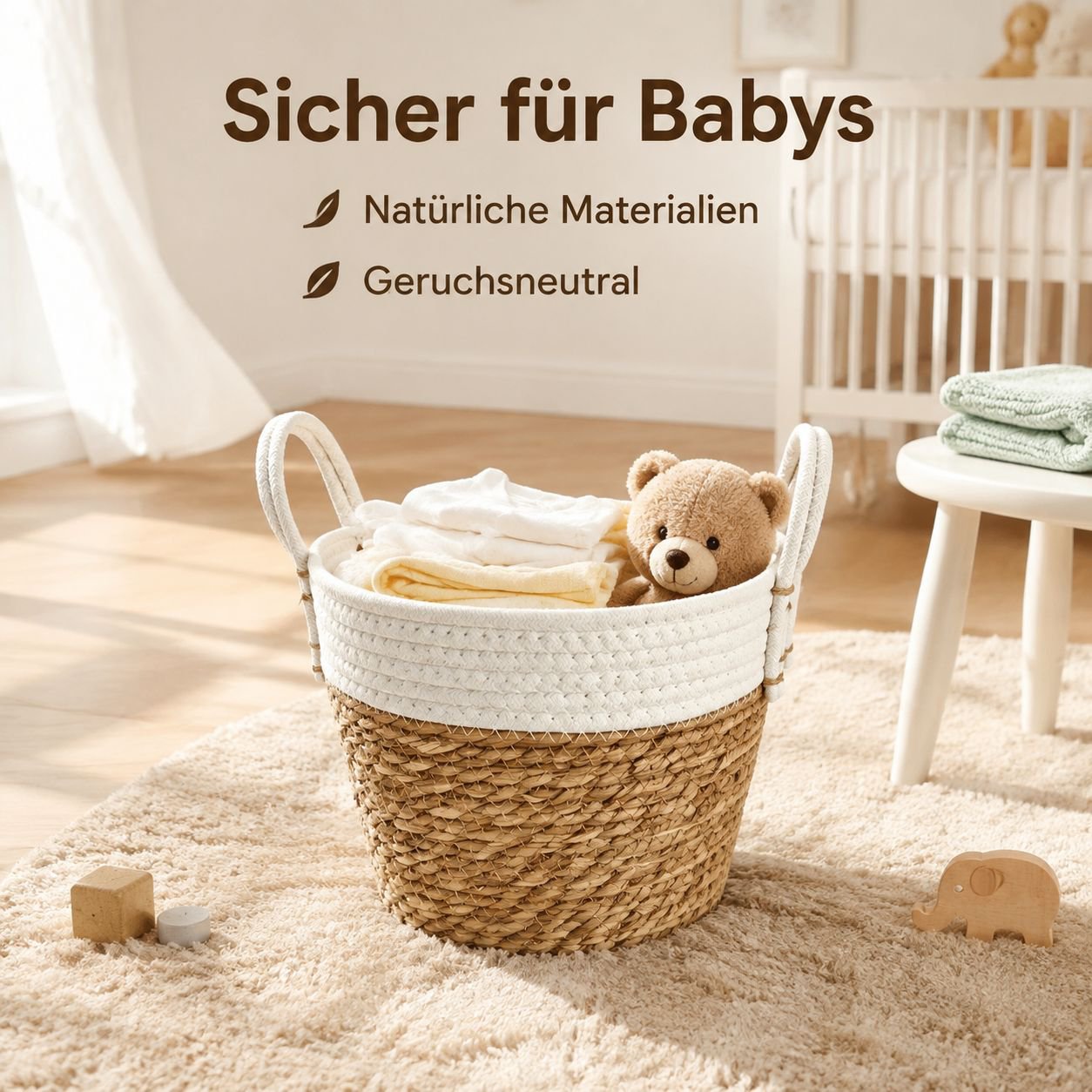 Handgeflochtener Aufbewahrungskorb