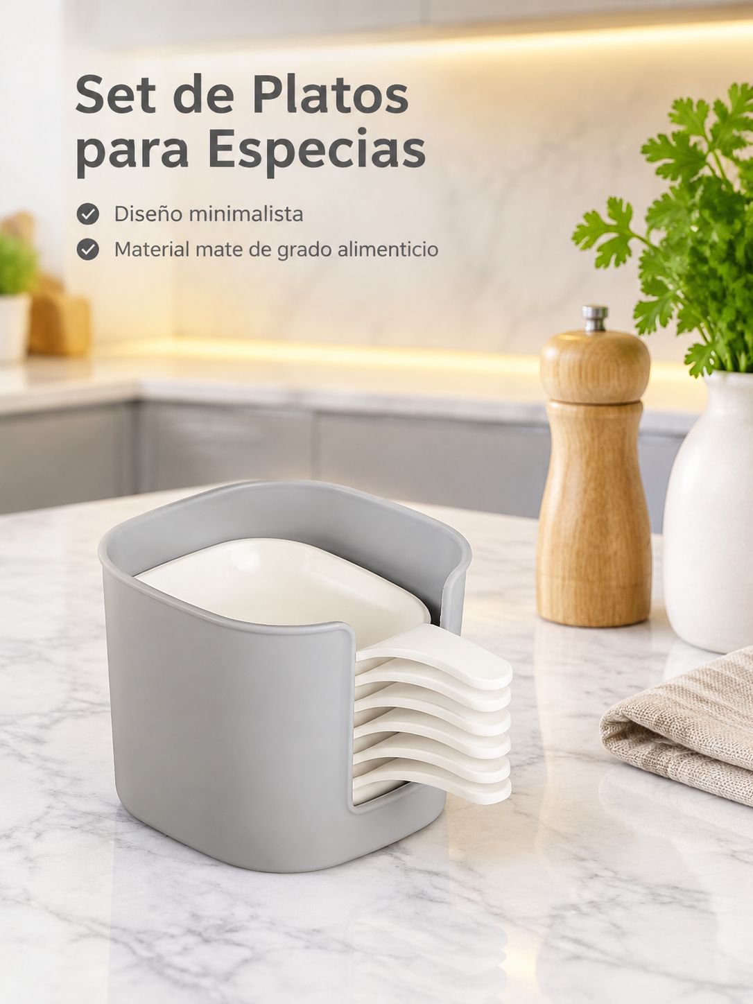 Set de platillos para especias