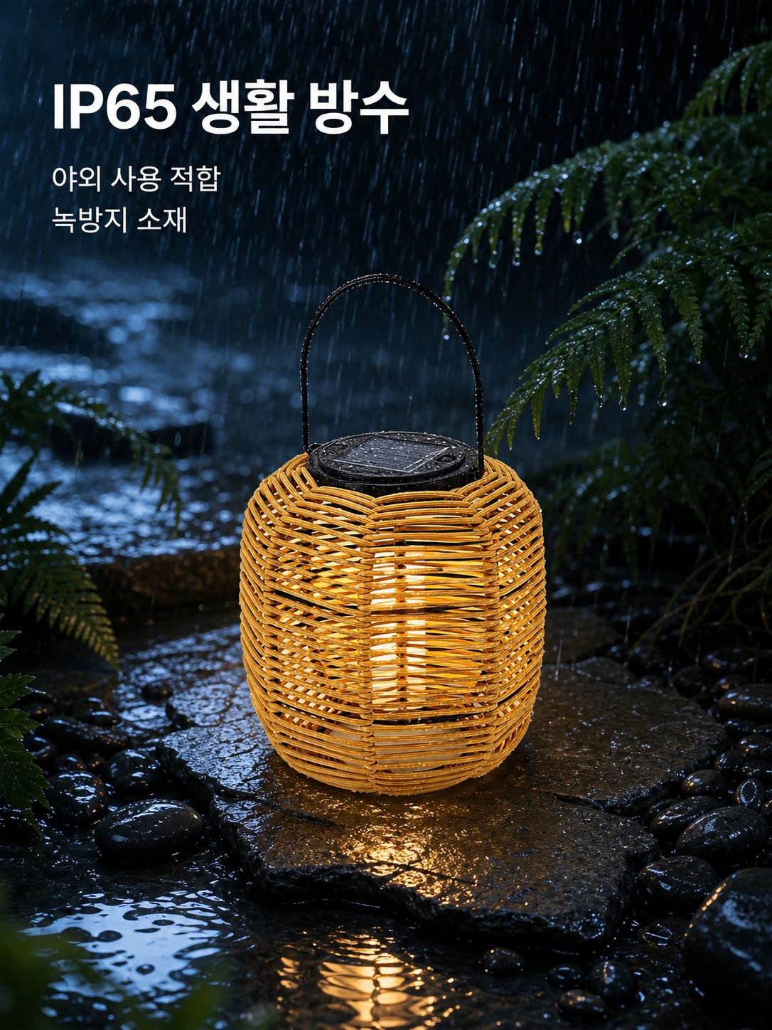 직조 정원용 태양광 조명
