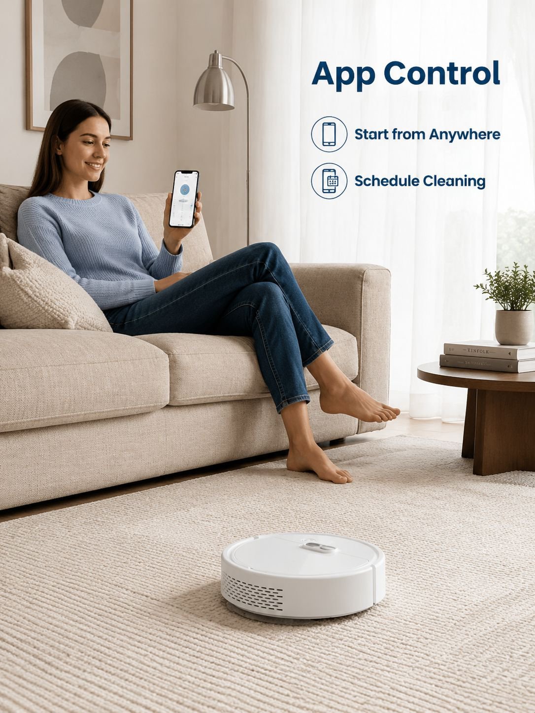 Smart home vacuum and mop robot