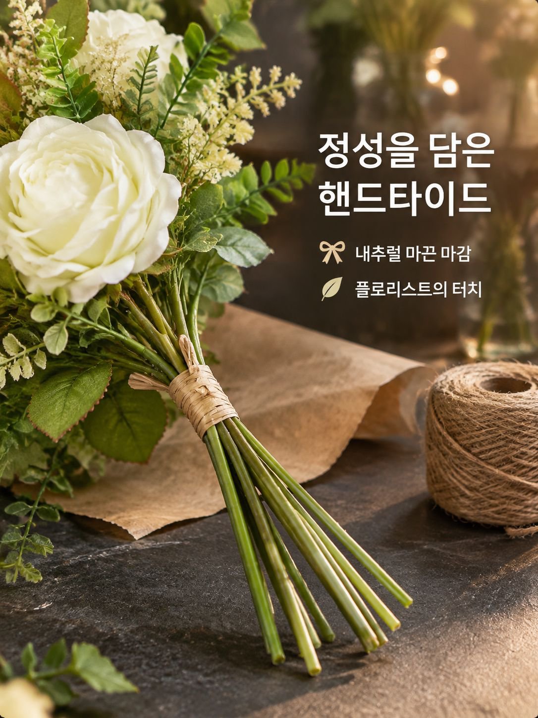 인조 장미 꽃다발