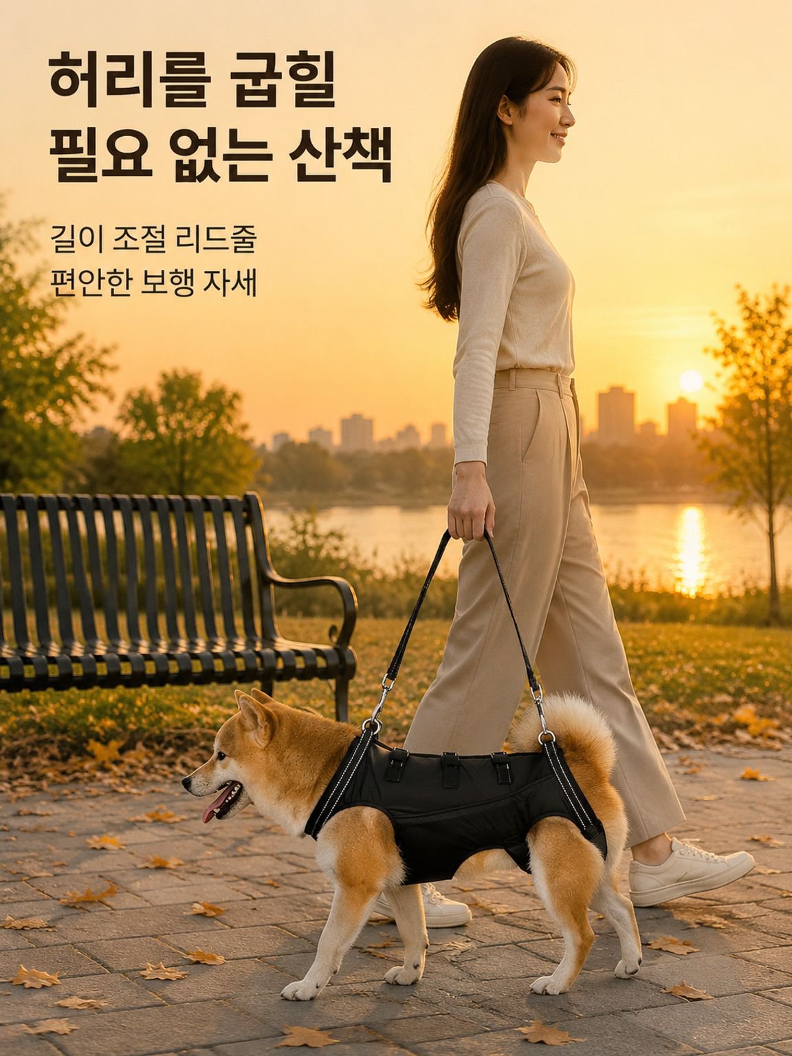 강아지 케어 멜빵 노견 전용
