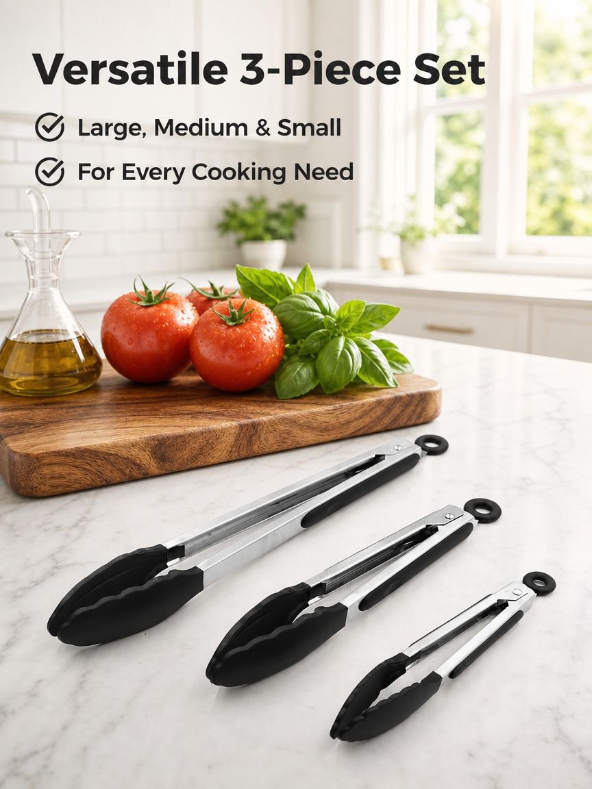 Silicone food tongs