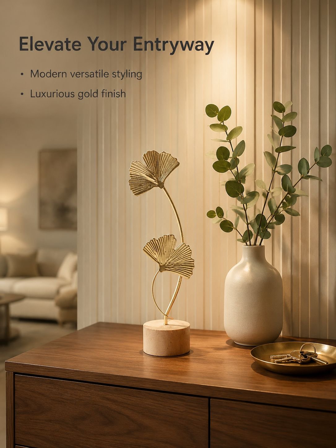 Modern minimalist metal ornament