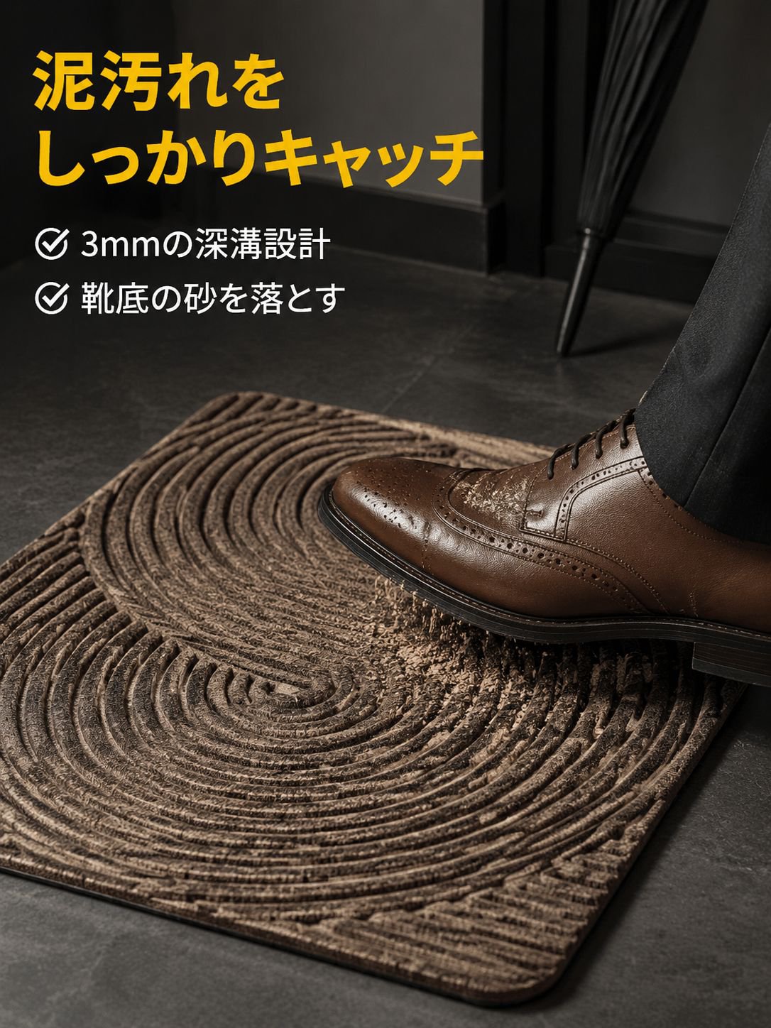滑り止め加工のフロアマット