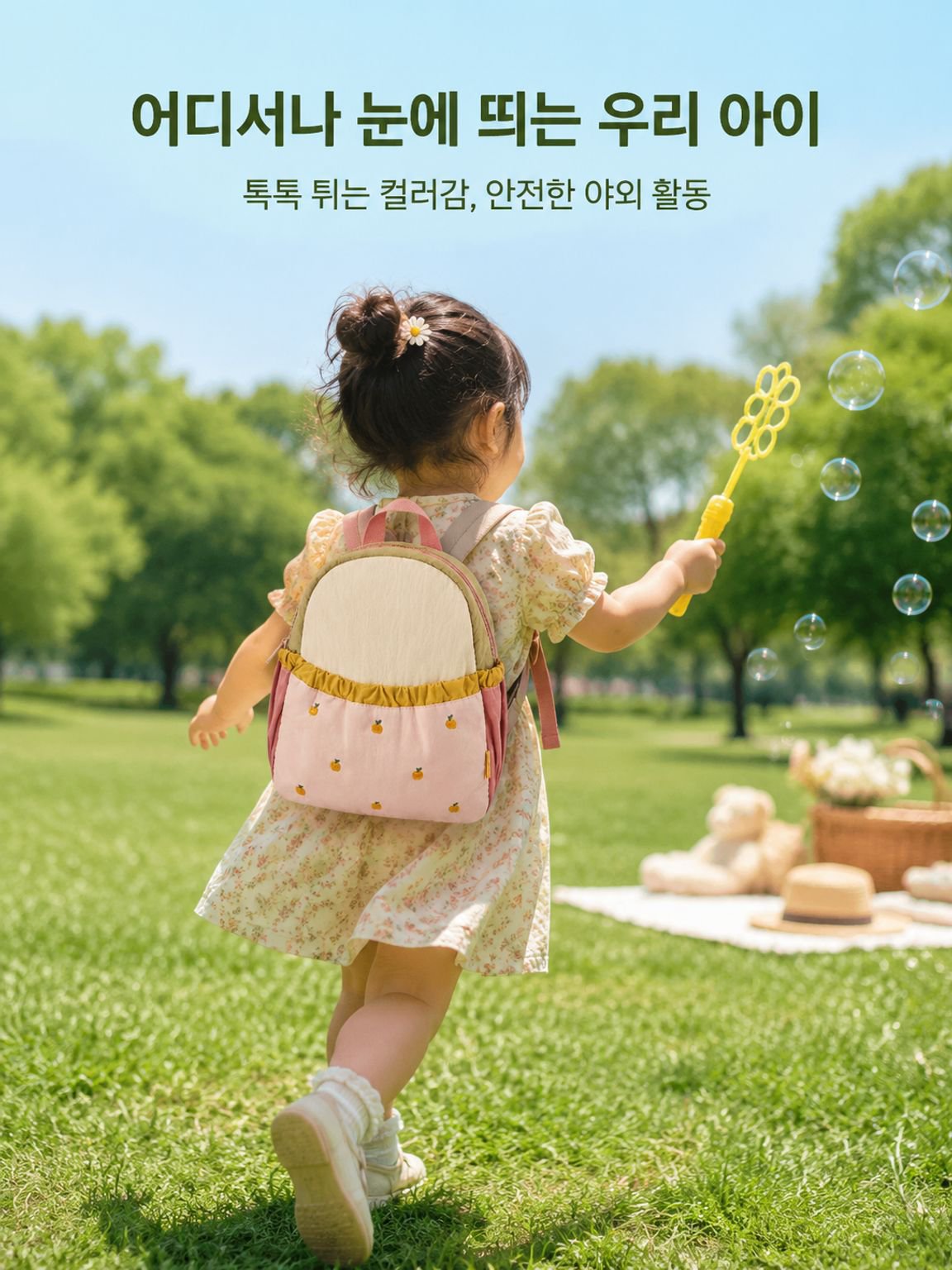 컬러블록 백팩