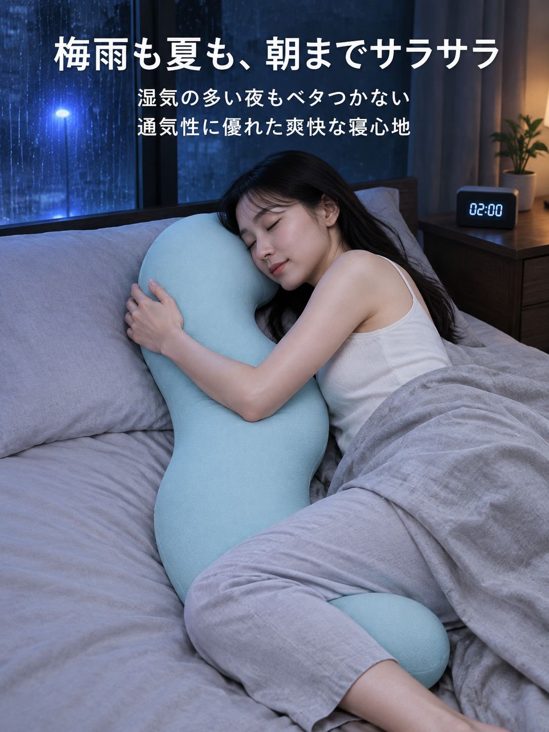 夏用ひんやりロング抱き枕