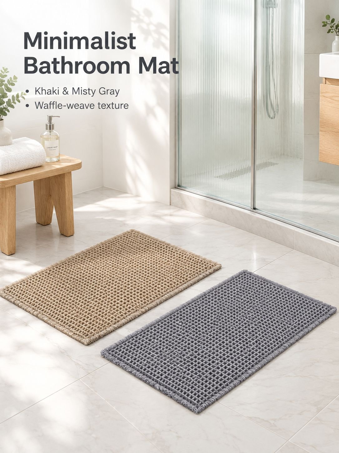 Huafu Ge bathroom floor mat anti slip, absorbent, quick drying