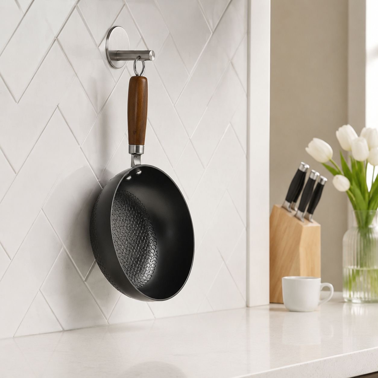Healthy cooking with iron supplement frying pan