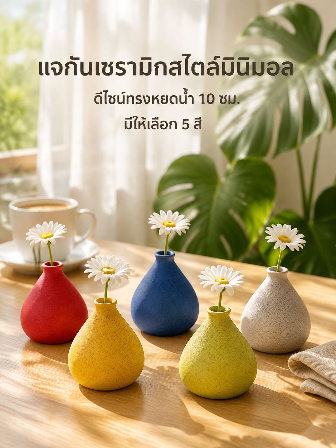 แจกันเซรามิกใส่น้ำได้