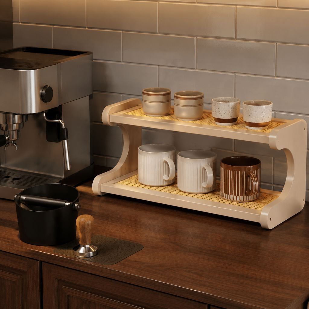 Multi-tier cup rack for home or office use