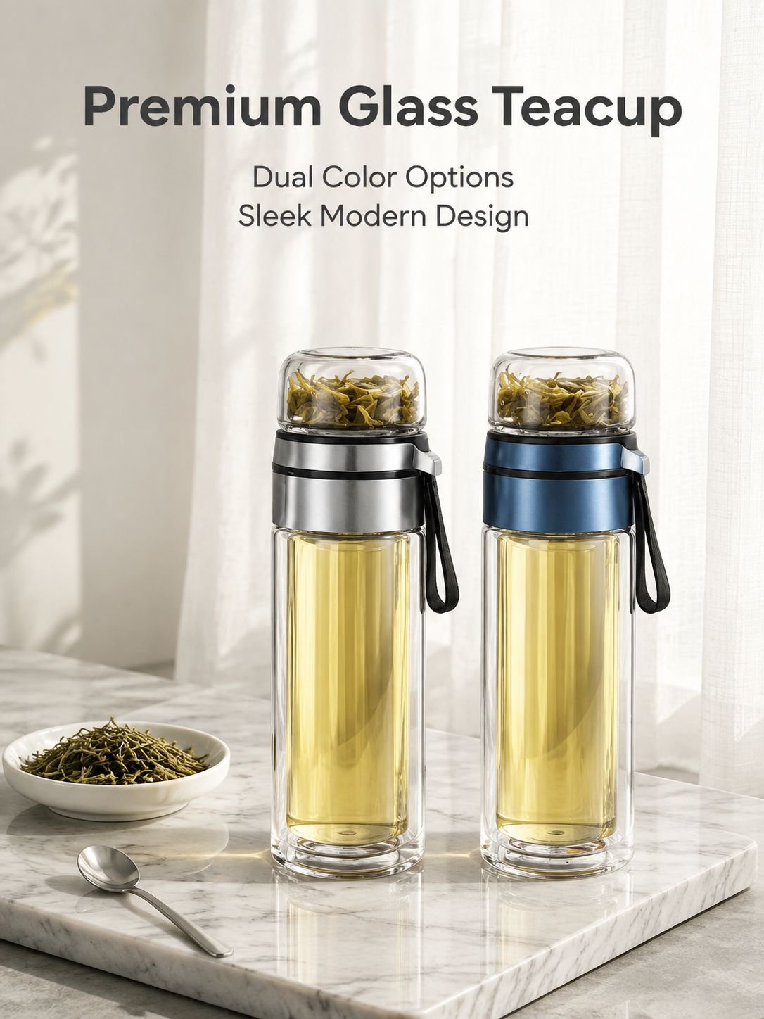Double-layer Filter Glass Teacup