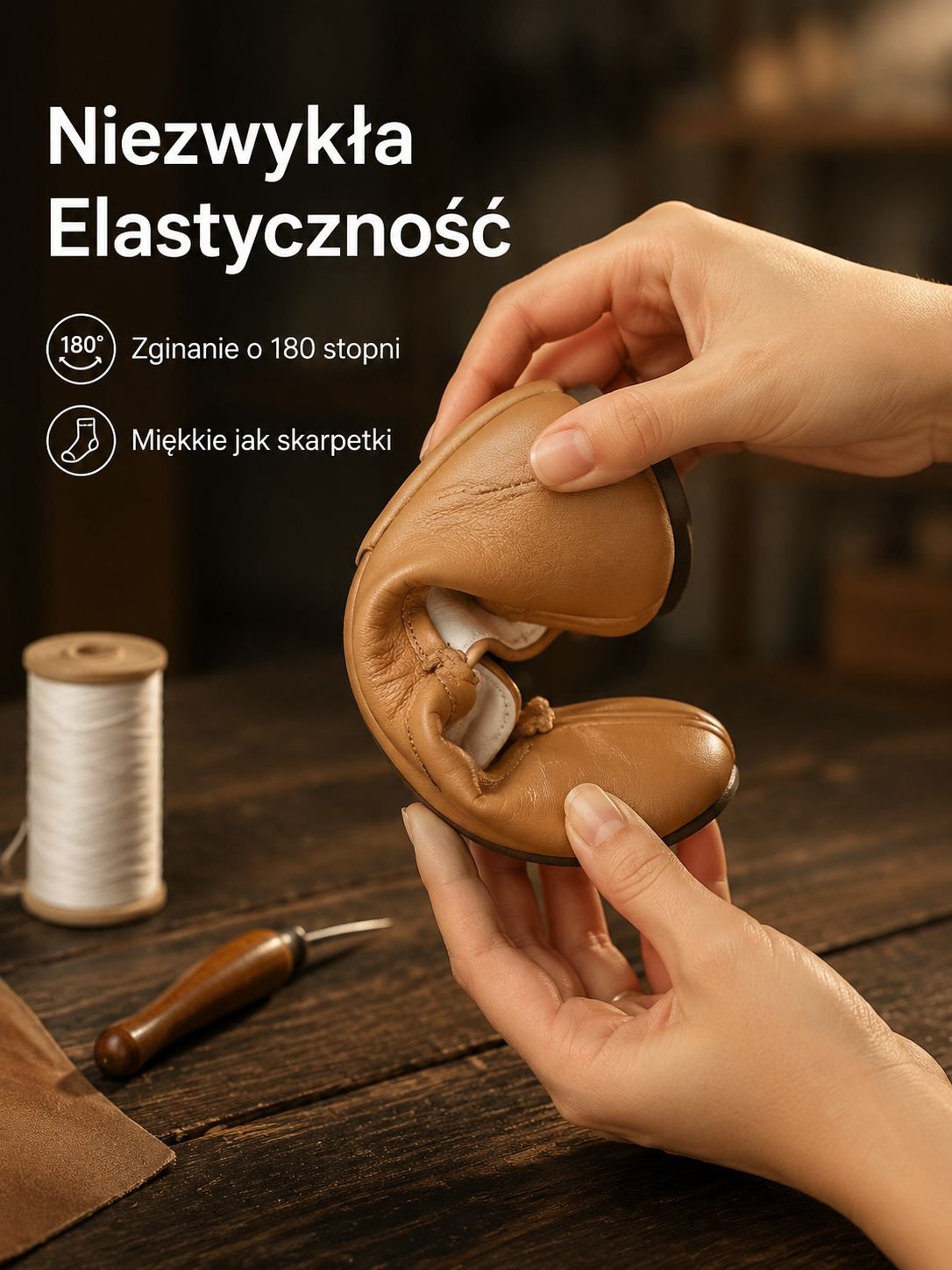 Damskie minimalistyczne mokasyny z płaską podeszwą i niskim wycięciem