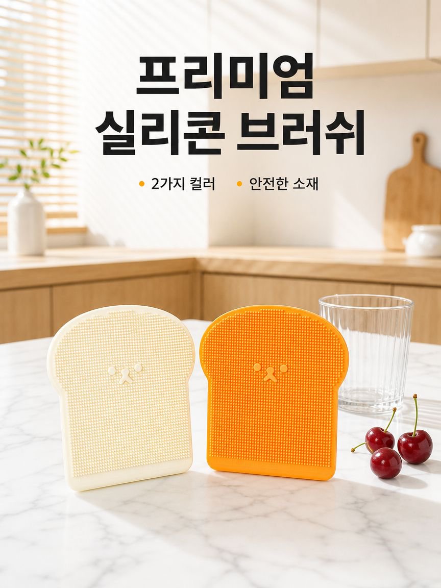 청과물 세척 식기 실리콘 브러시
