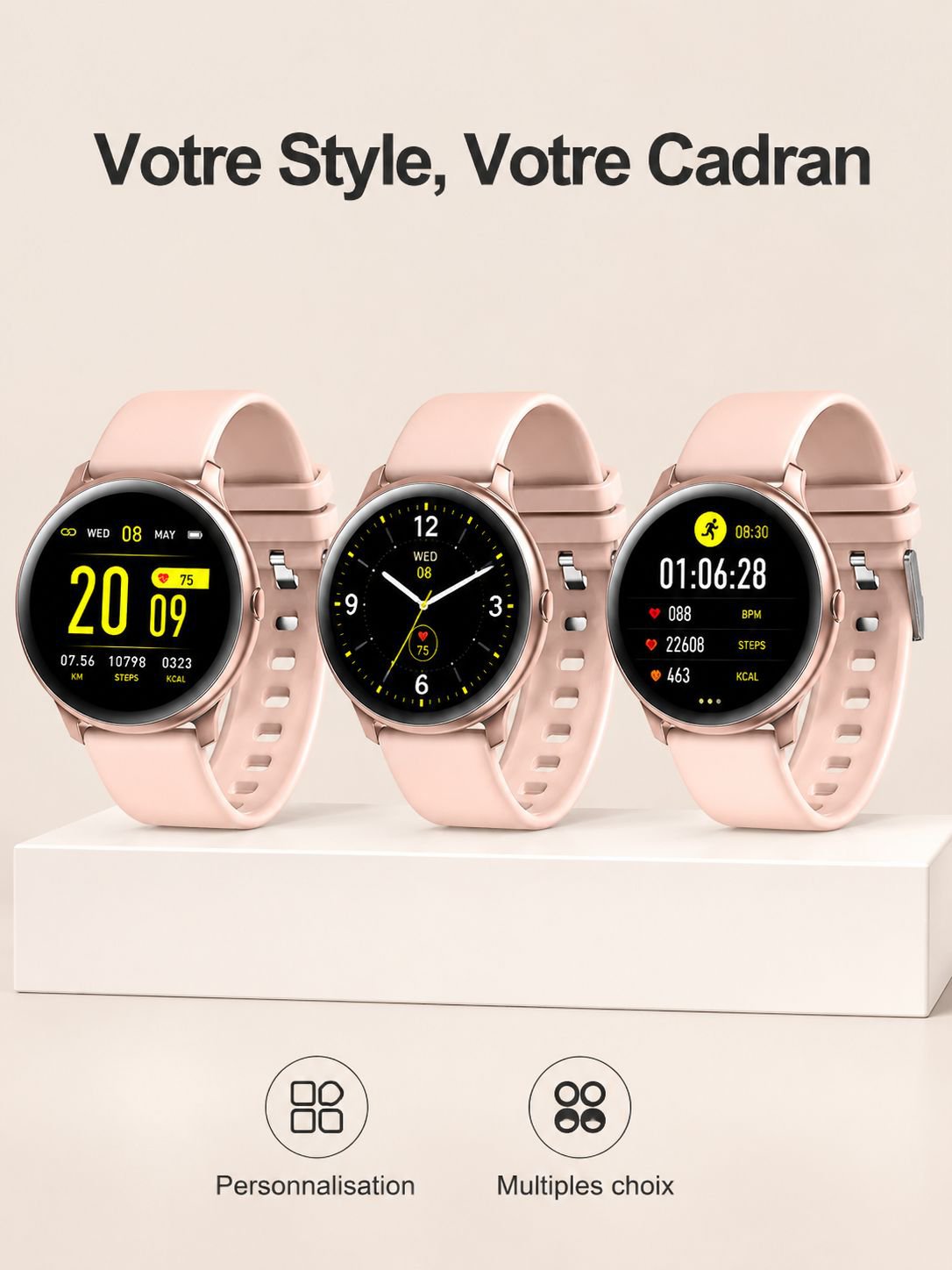 Bracelet connecté étanche pour le sport