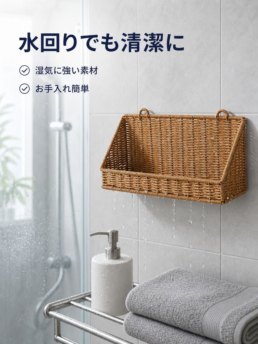 壁掛け収納バスケット