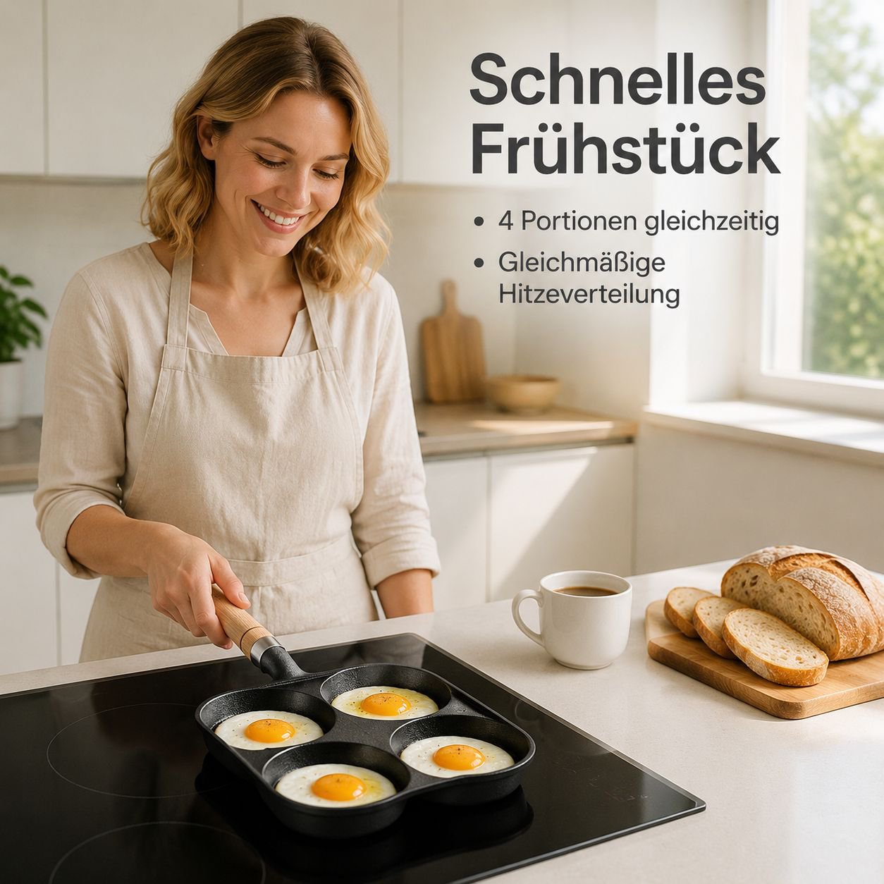 Verdickte Bratpfanne für Frühstückseier/Burger