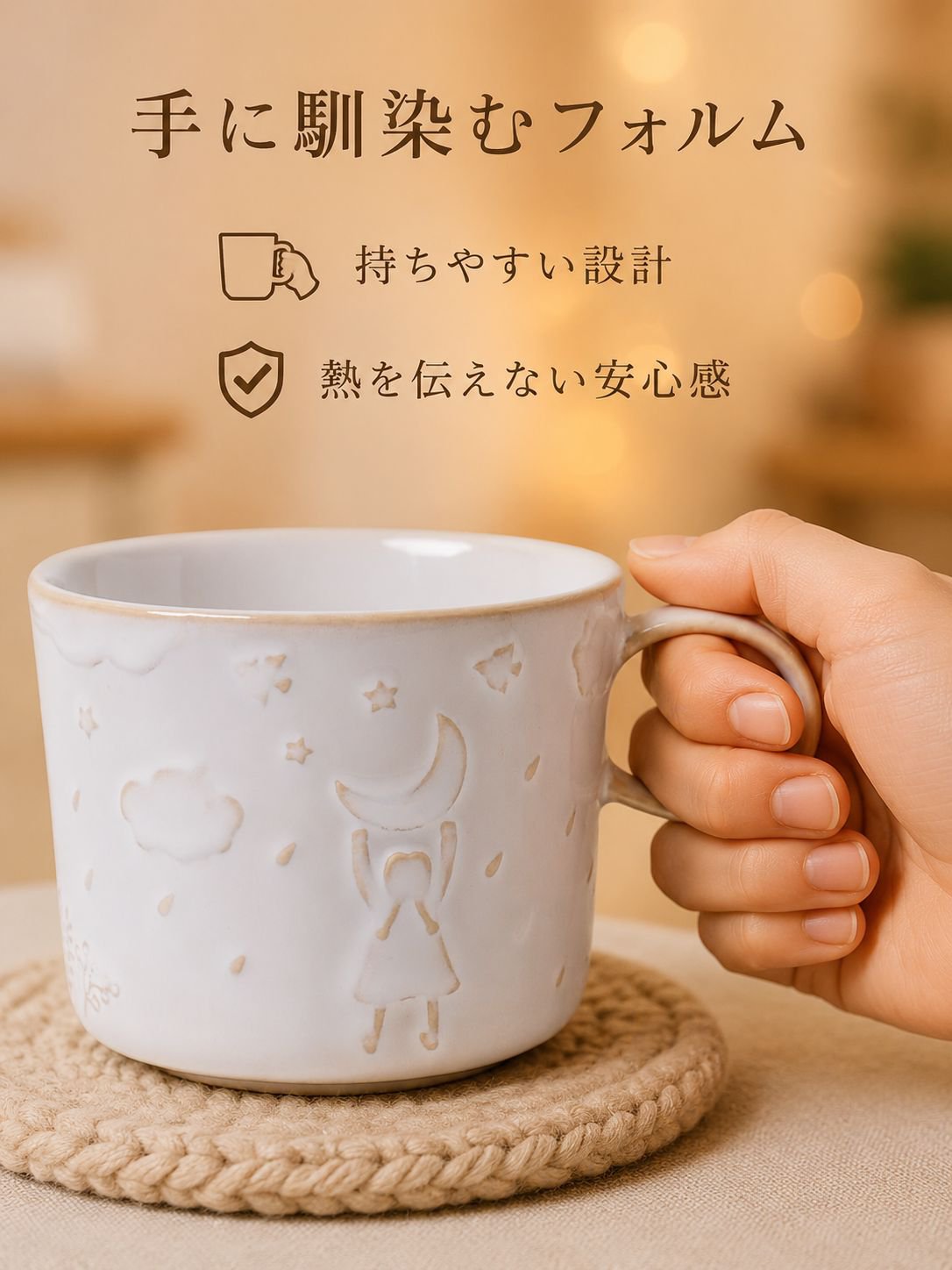 陶器製コーヒーカップセット