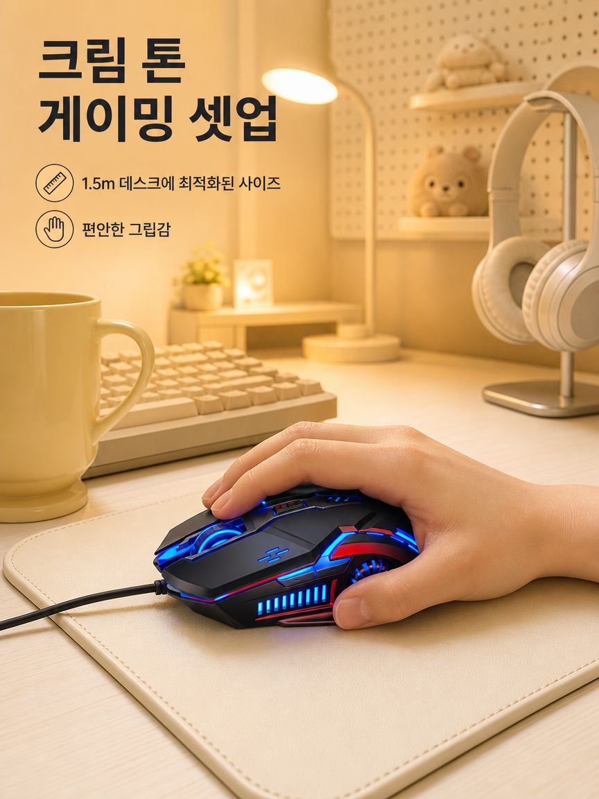 다채로운 조명 기계식 마우스