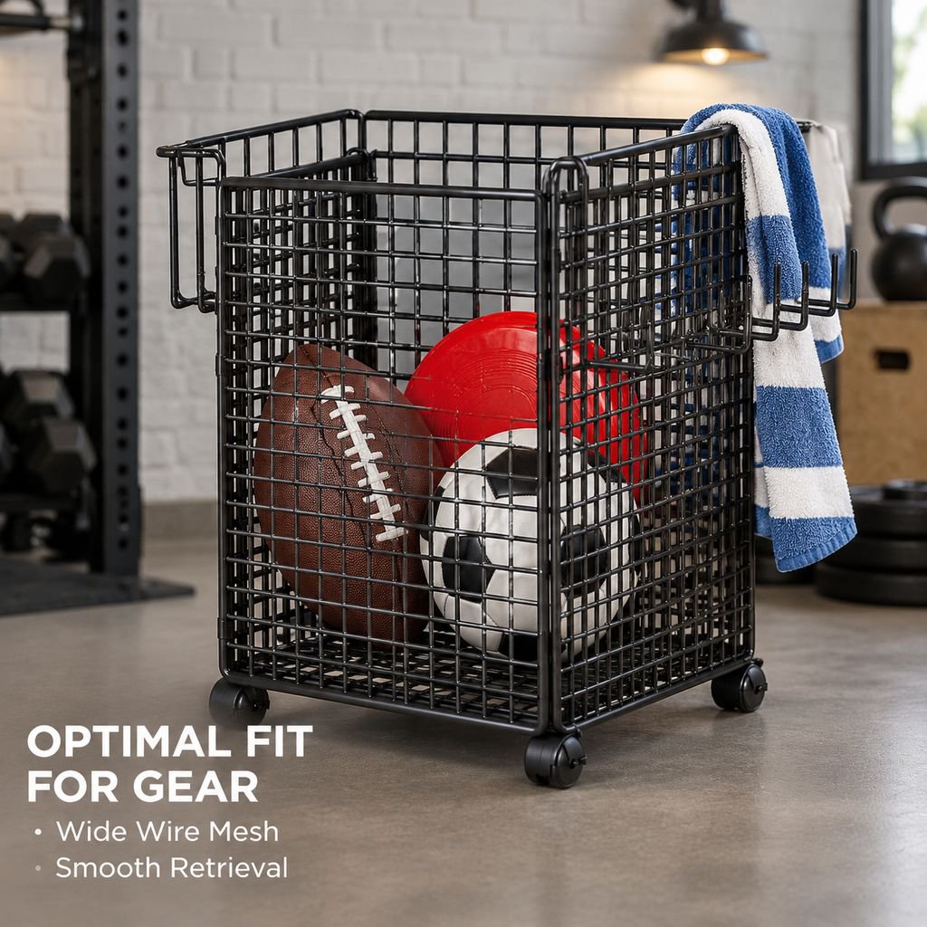 Multi-functional Yoga Mat Storage Bin with Wheels