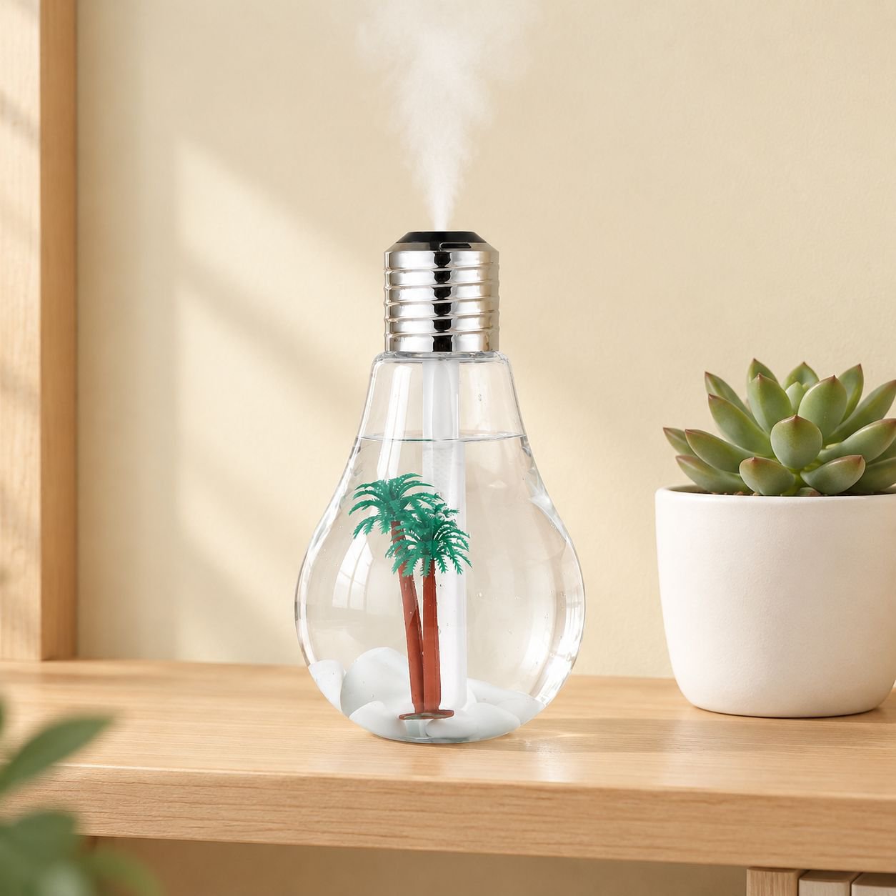 空気加湿器usb大霧量噴霧家庭用オフィスデスクトップ七彩電球humidentifiersクロスボーダー