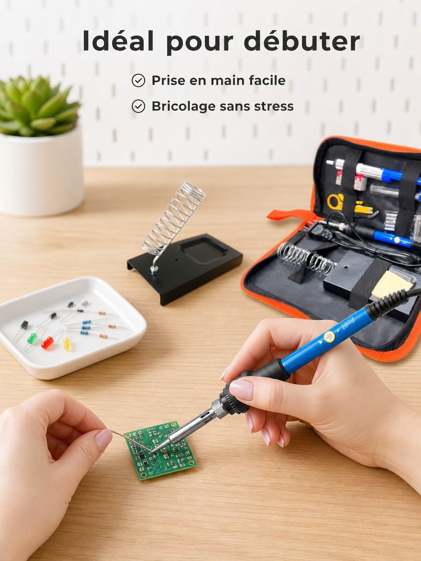 Ensemble d’outils de fer à souder à température stable pour usage domestique
