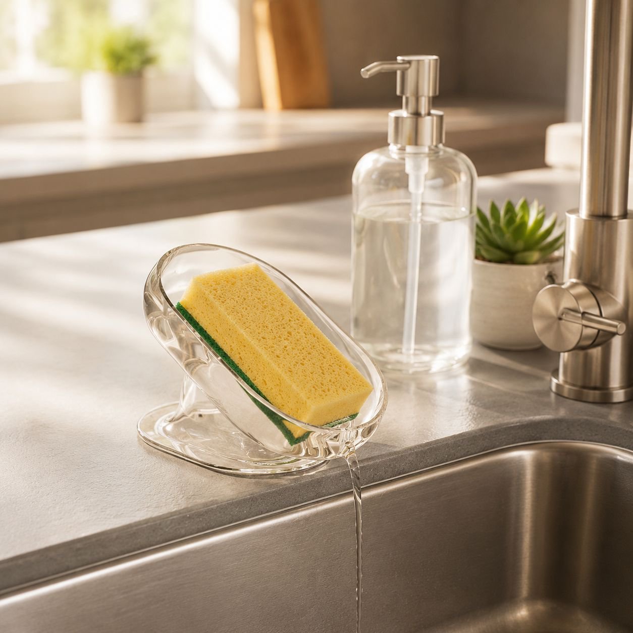 Modern style large soap dish displayed in a contemporary bathroom