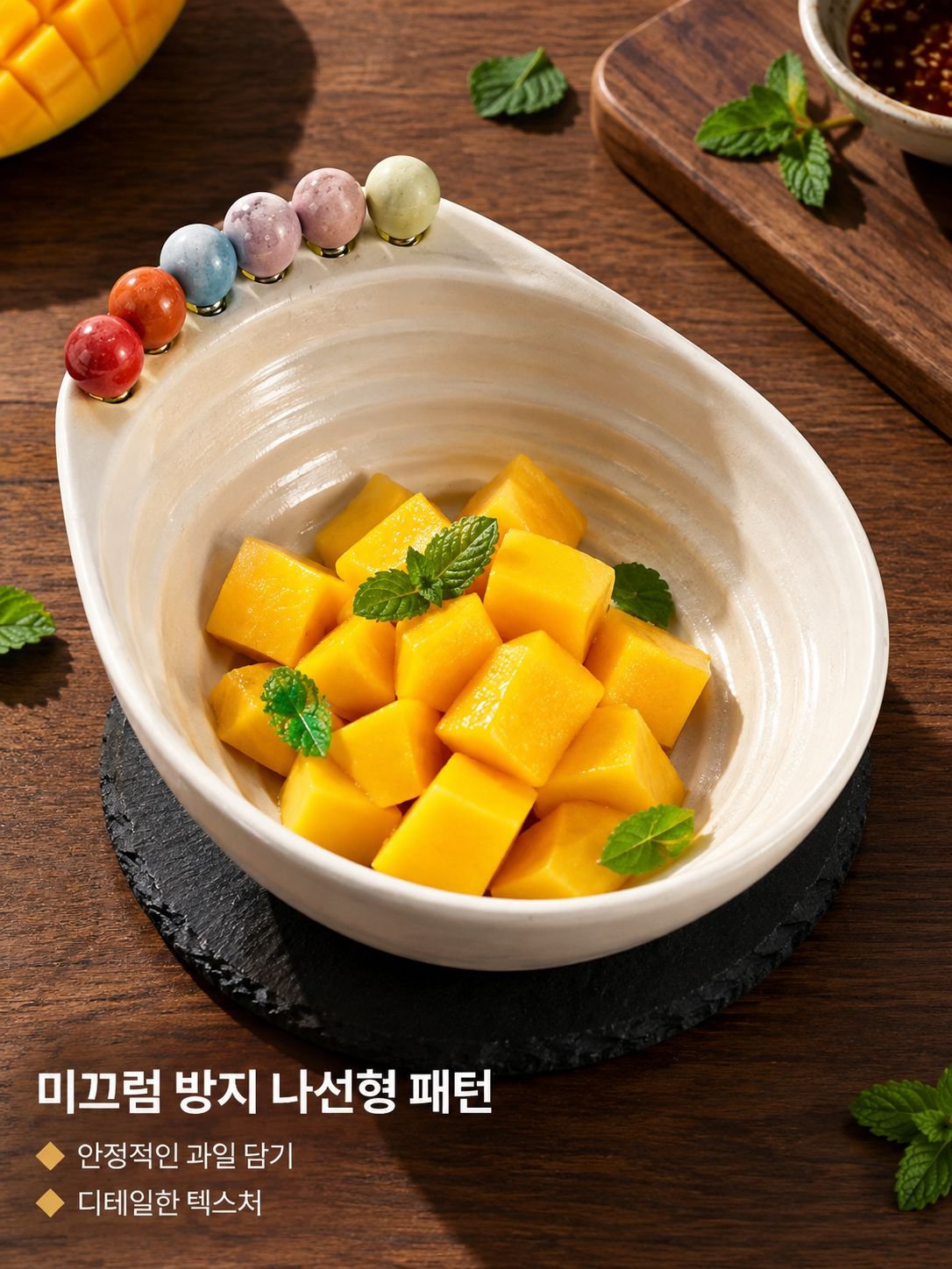 멀티 과일 포크 그릇