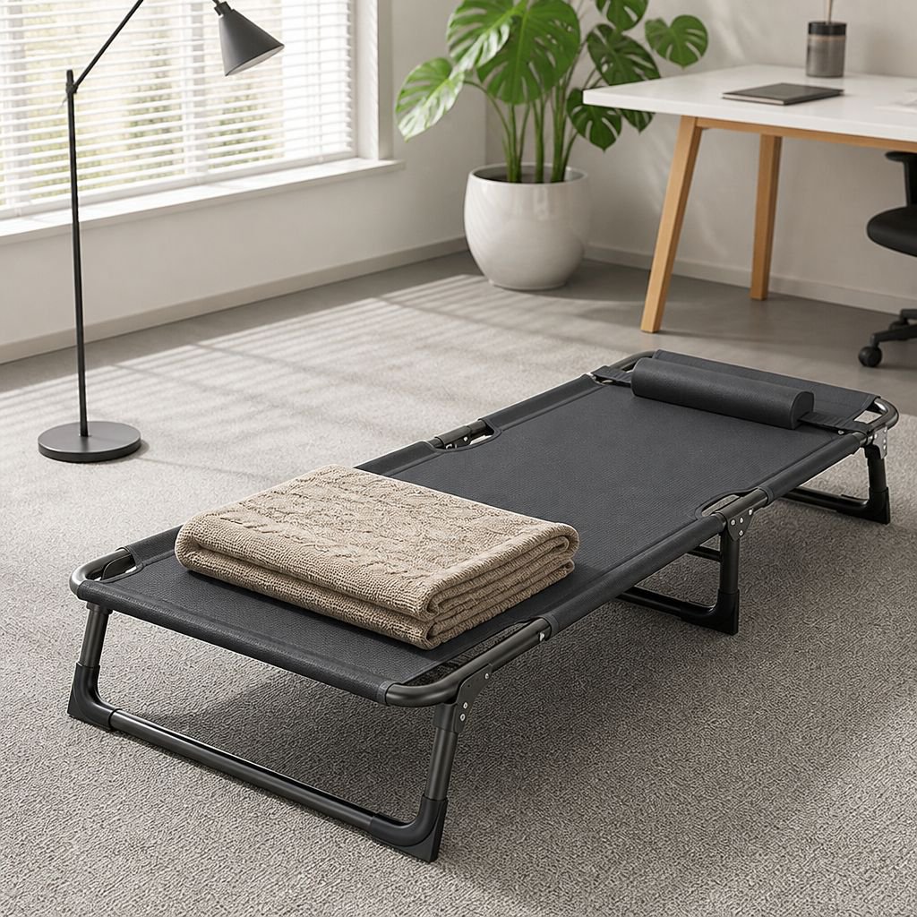 Portable Folding Single Nap Bed Multi-purpose Recliner for Office and Home