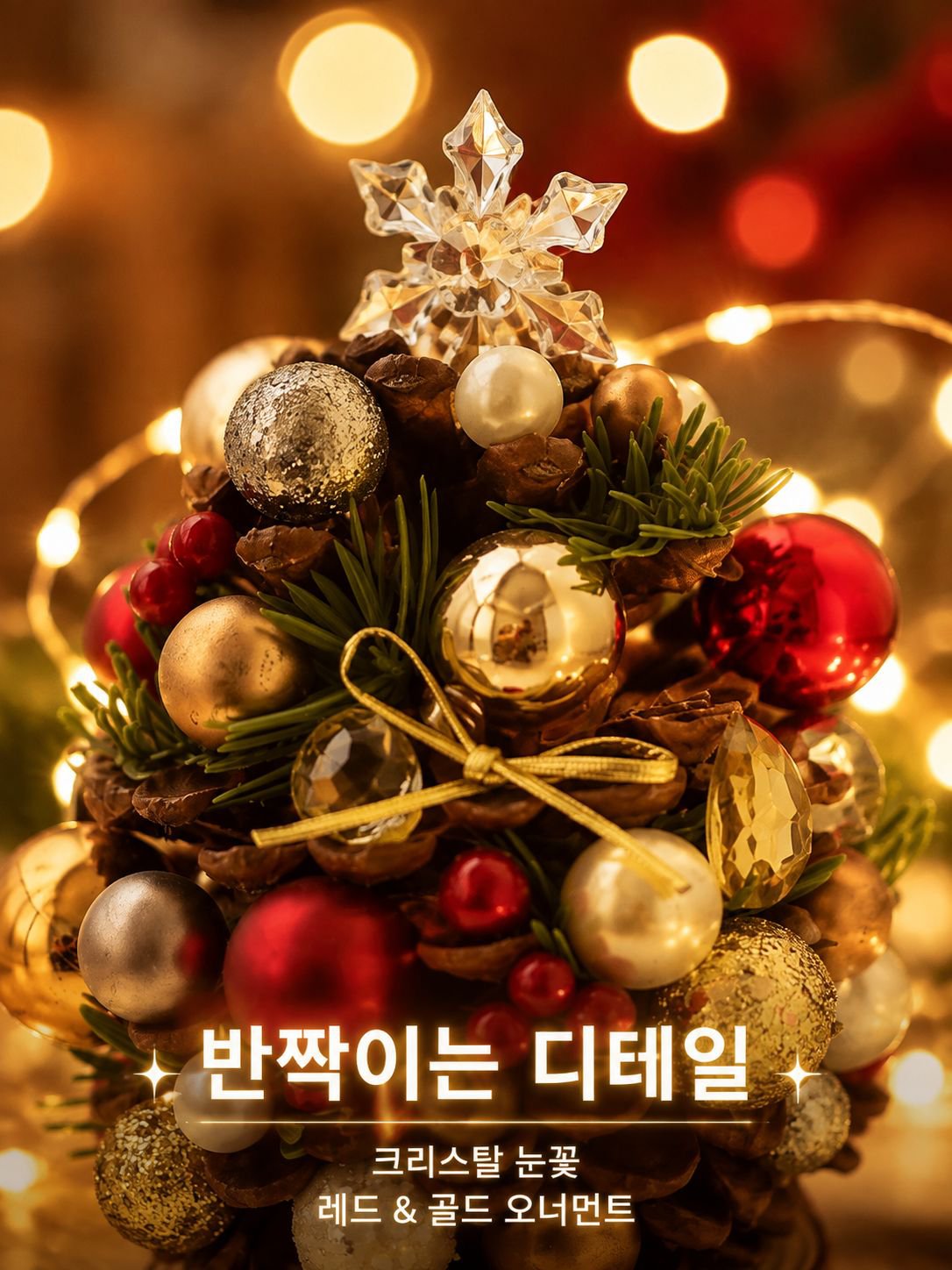 솔방울 크리스마스 트리 장식품