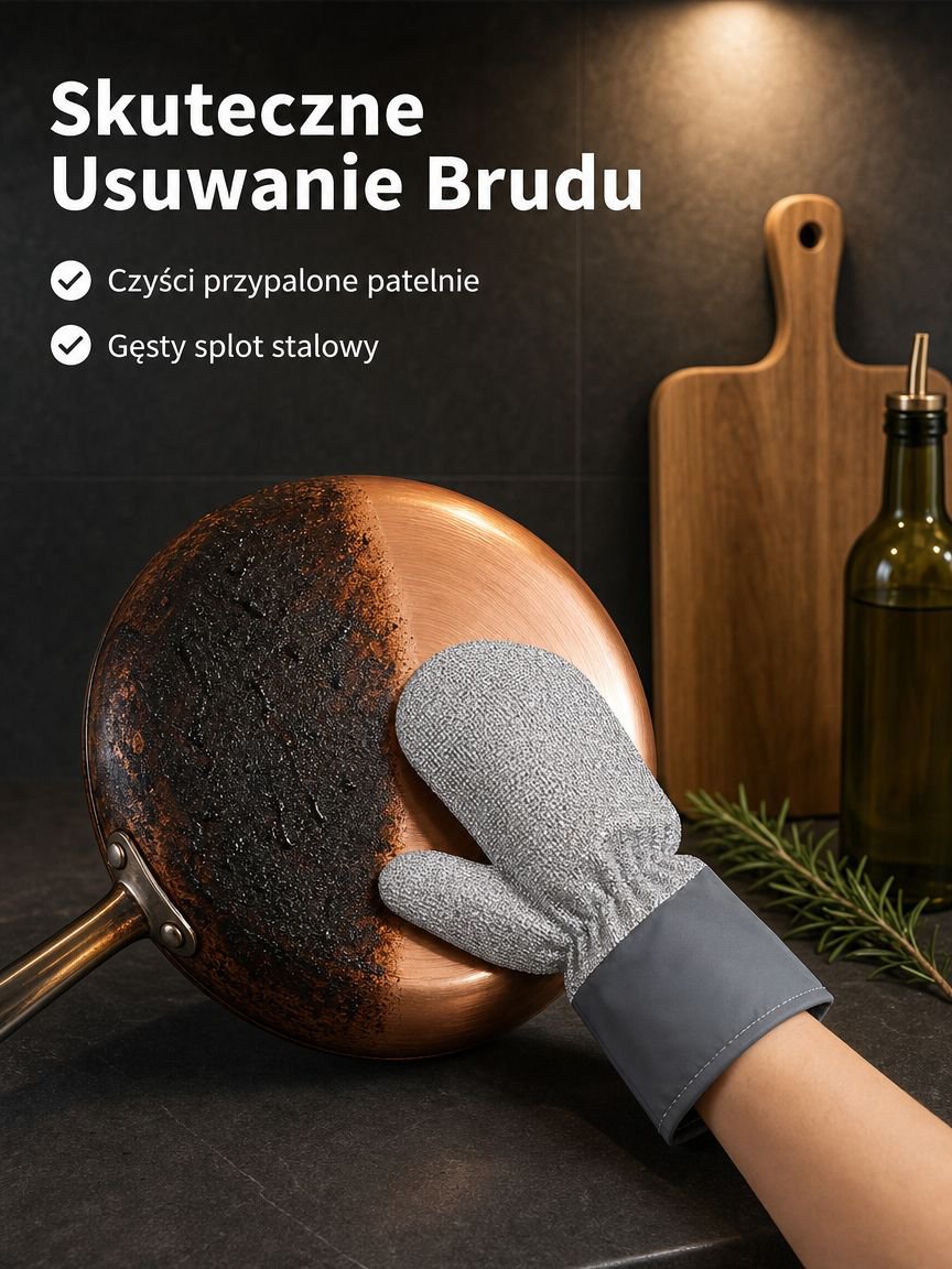 Grube rękawice do czyszczenia z drutu skręcanego