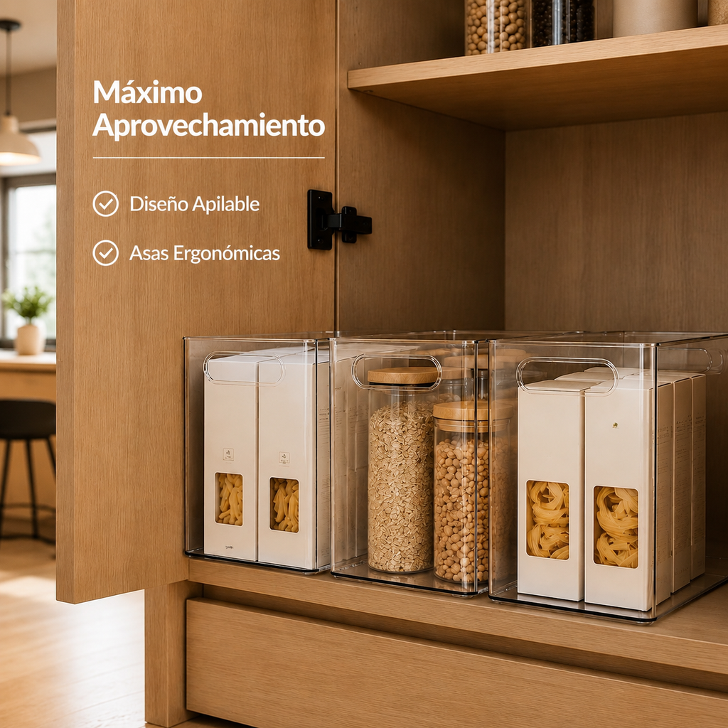 Caja organizadora multifuncional para armarios y snacks