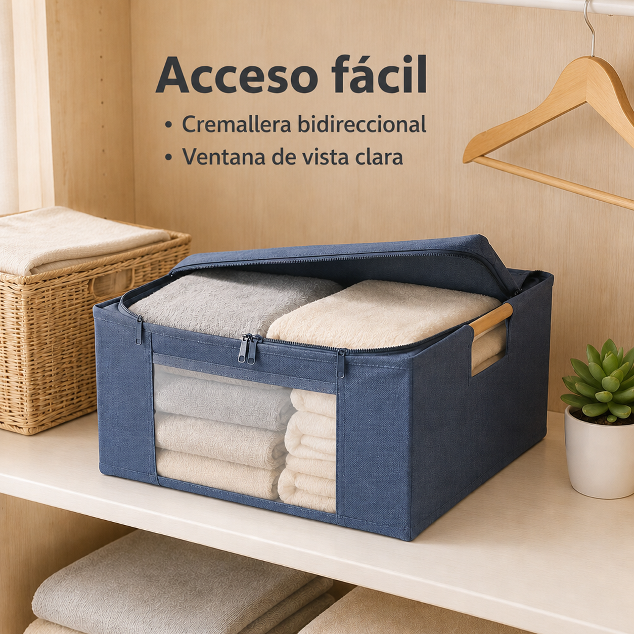 Caja organizadora de tela para el hogar