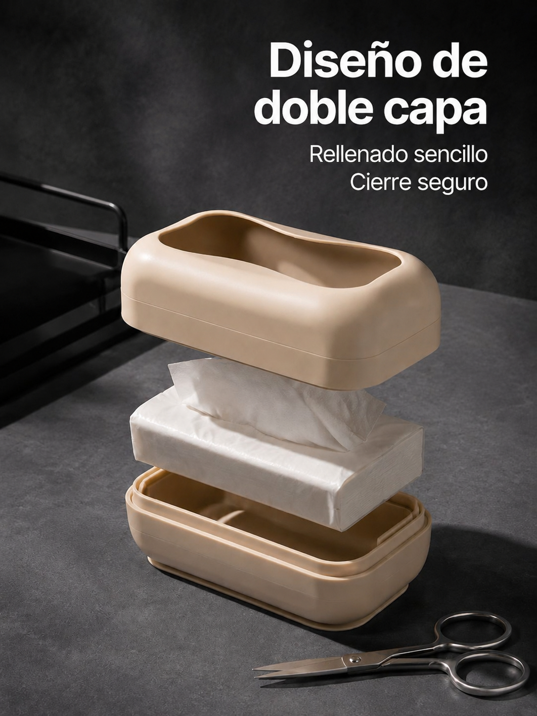 Portapañuelos de silicona multiusos con ventosa