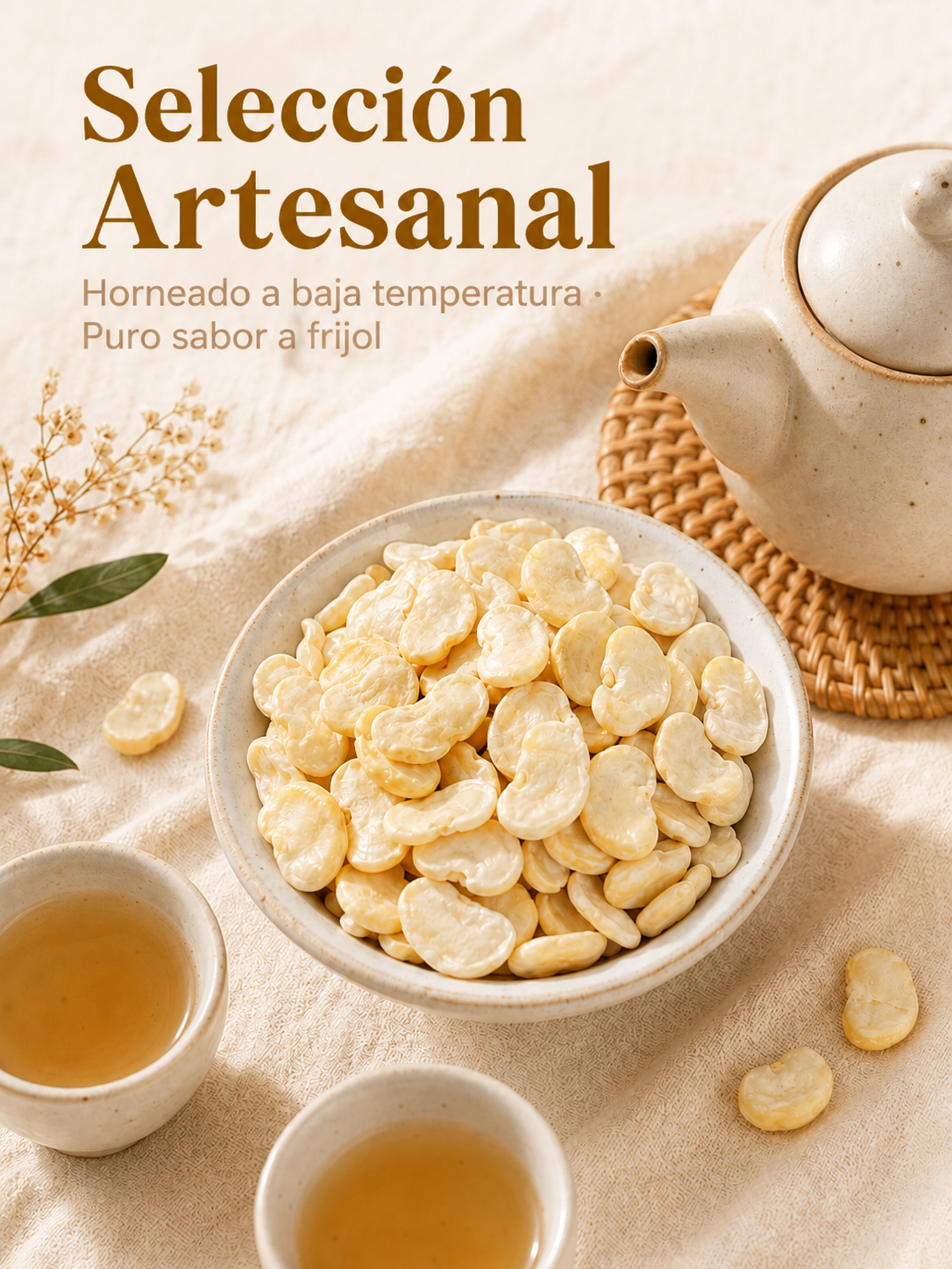 Habas veganas con sal de bambú para picar