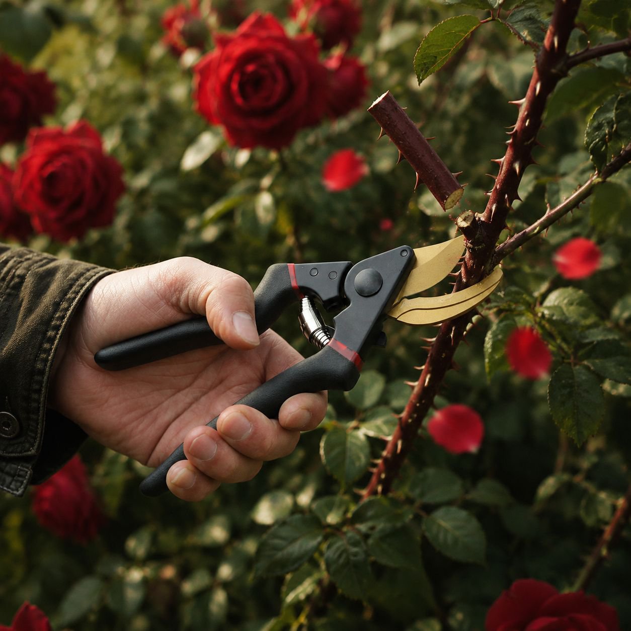 Garden pruning shears with thick branch shears