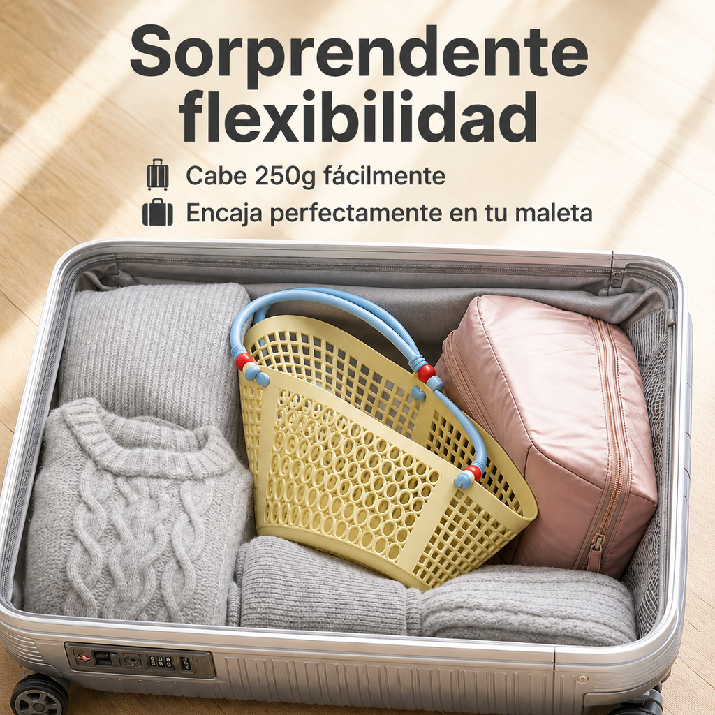 Cesta de natación de plástico con asa elegante