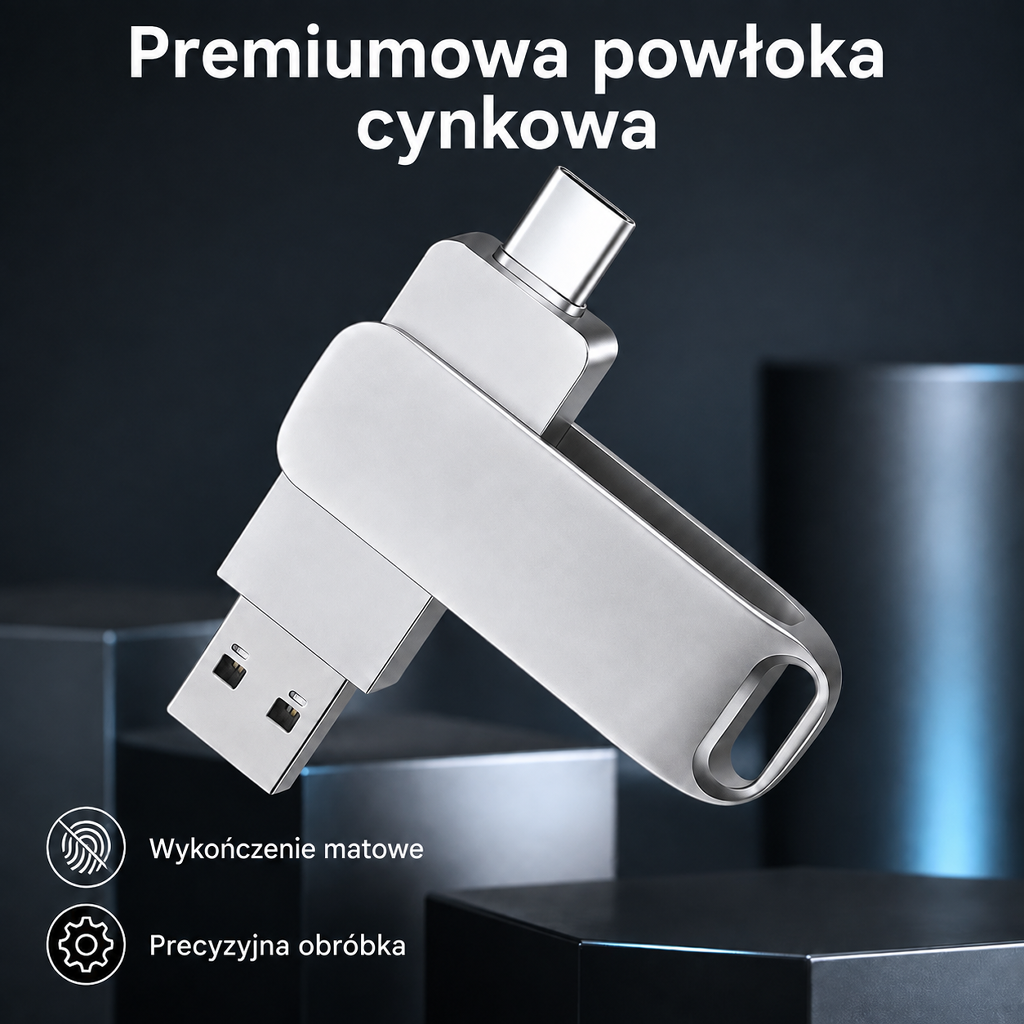 Pamięć USB Type-C do telefonu i komputera, z podwójnym interfejsem