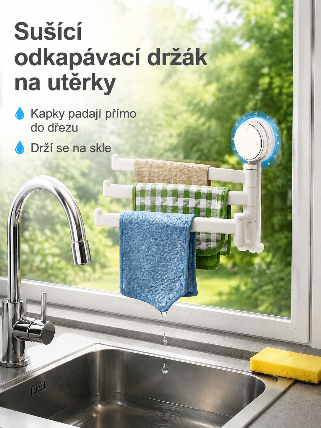 Otočný kuchyňský odkapávač