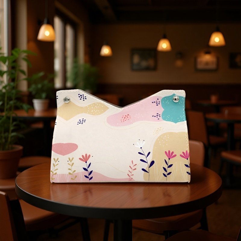 家庭用革製ティッシュ収納バッグ